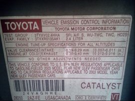 2003 TOYOTA CAMRY SILVER LE,2.4L,AT.  Z24895